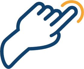 Icon of hand with finger pointing.