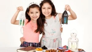 Young Muslim girls celebrating a sensory friendly Ramadan