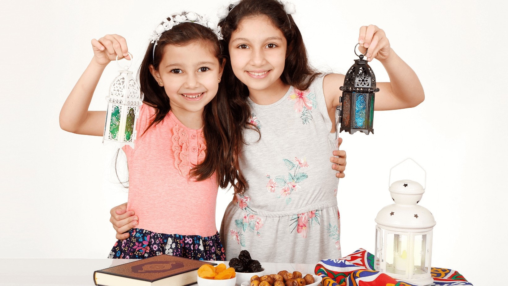 Young Muslim girls celebrating a sensory friendly Ramadan
