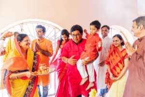 Smiling group of people at a sensory-friendly temple visit