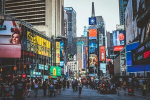 sensory overload in Times Square New York City