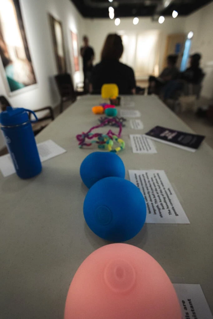 fidgets in the low sensory room
