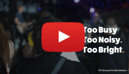 Screenshot of sensory-friendly documentary with Youtube play icon over it.